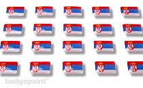 Pegatinas con banderas "Serbia"