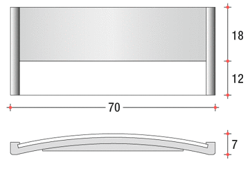technical drawing of polar® 30 "alu-print"