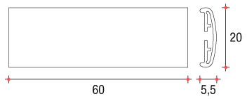 technische Zeichnung von profil 20 "compact"