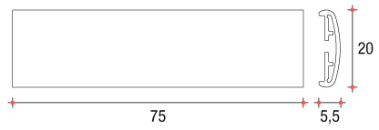 technische Zeichnung von profil 20